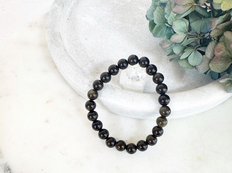 Golden Sheen Obsidian 8mm Bracelet