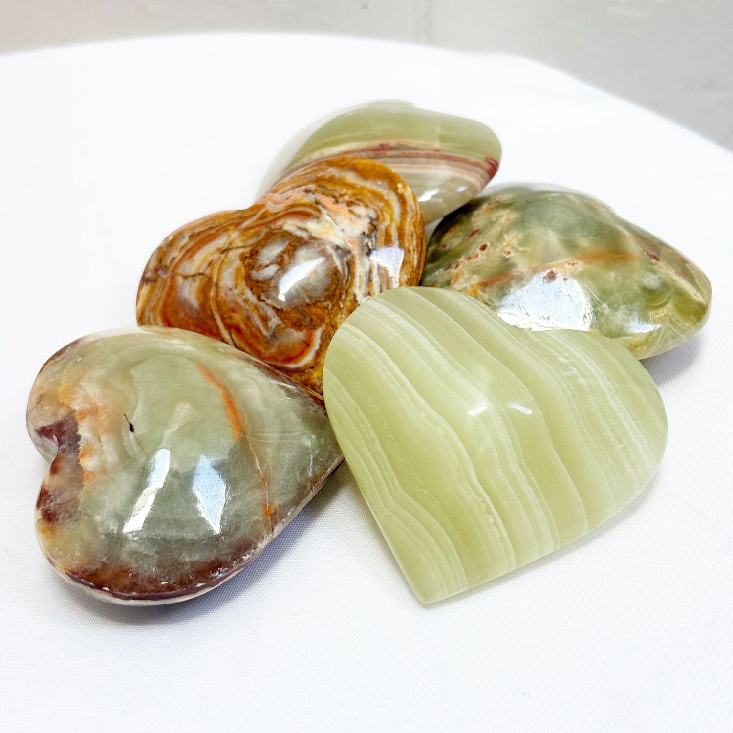 Banded Calcite Hearts