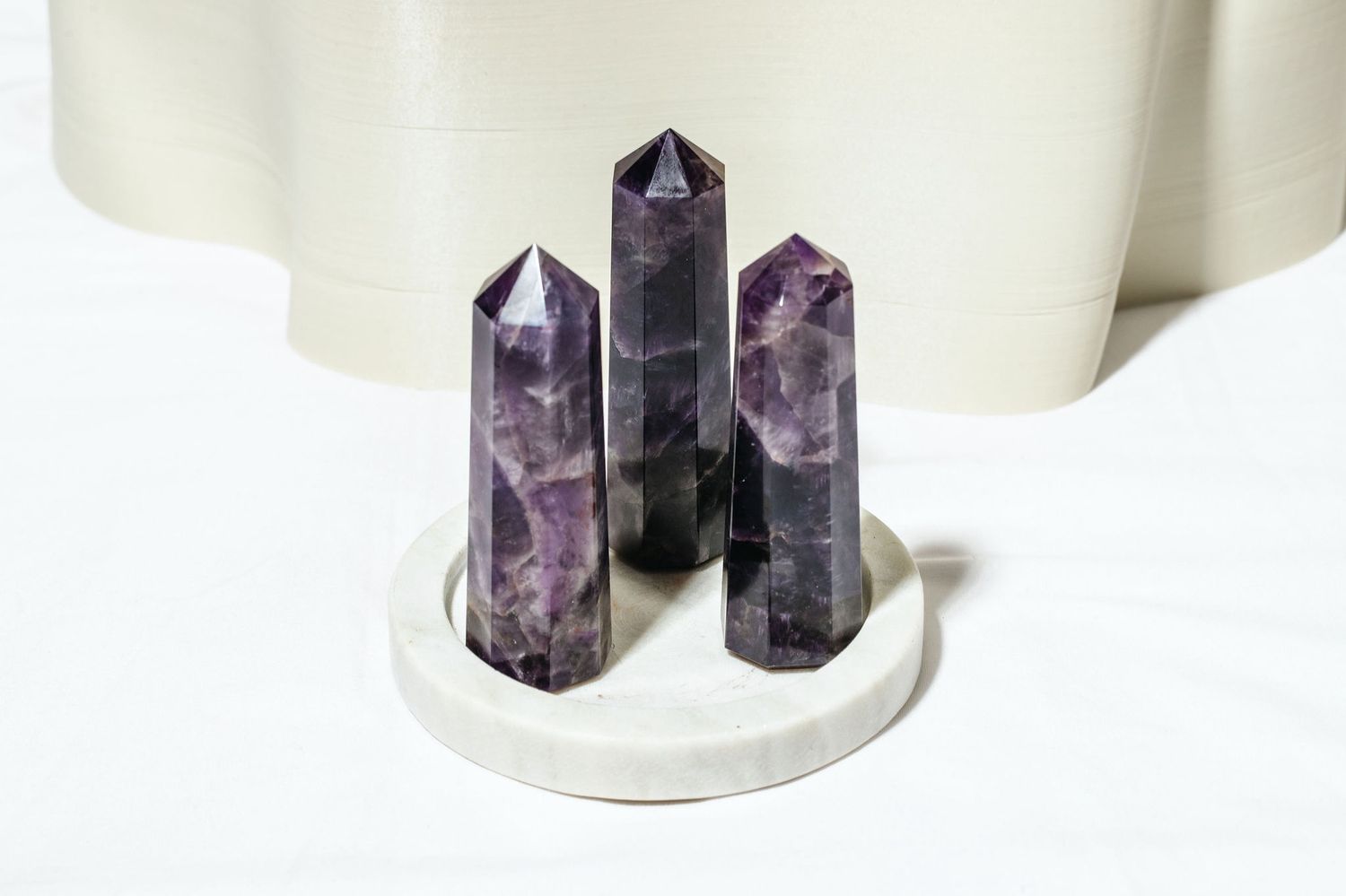 Chevron Amethyst Tower, Size: Baby