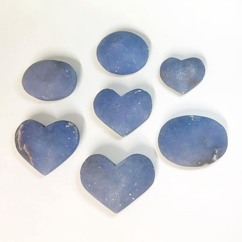 Angelite Palm Stone