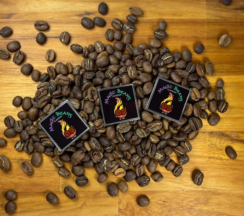 Magic Beans Coffee Logo Pin Badge