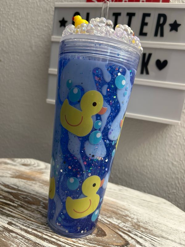 🐥 24 oz Rubber Ducky Lava Drip Tumbler