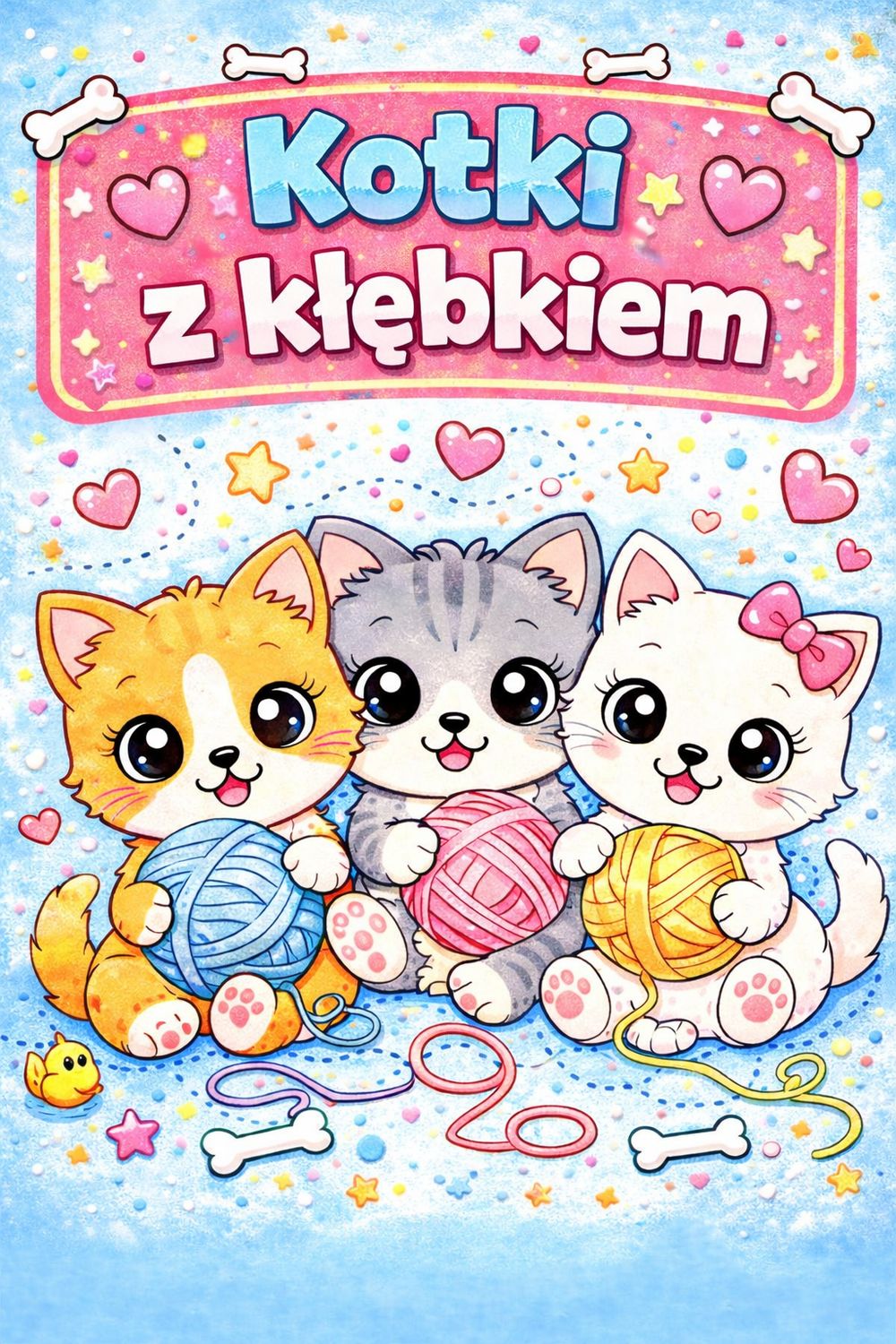 Kotki z kłębkiem