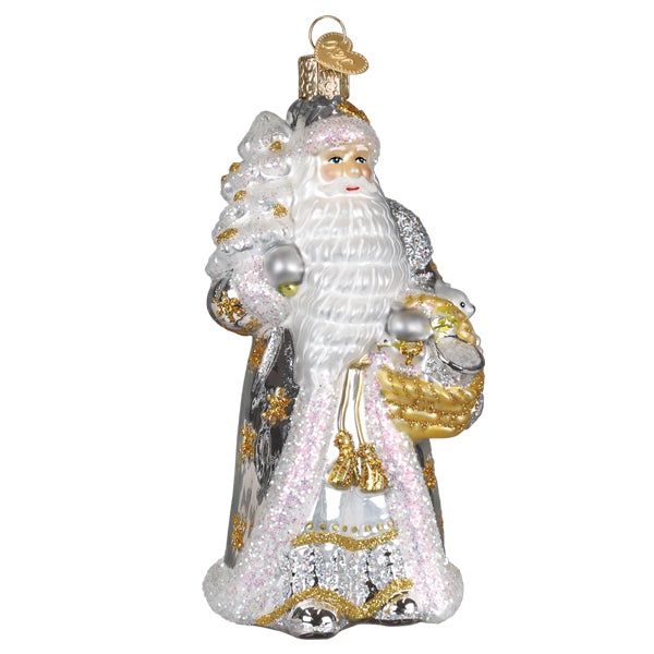 Sterling Santa Ornament