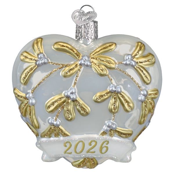Dated 2026 Heart Ornament