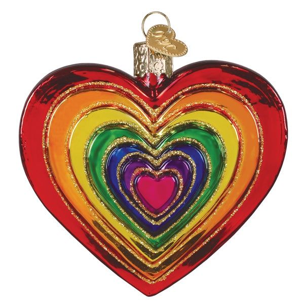 Rainbow Heart Ornament
