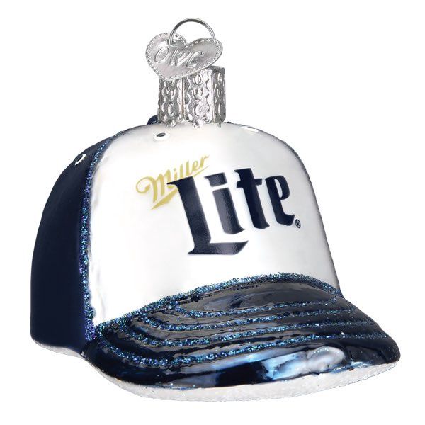 Miller Lite Baseball Ornament