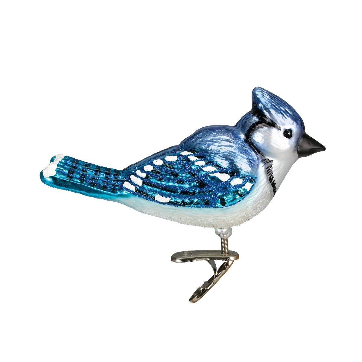 Clip-On Bright Blue Jay Ornament