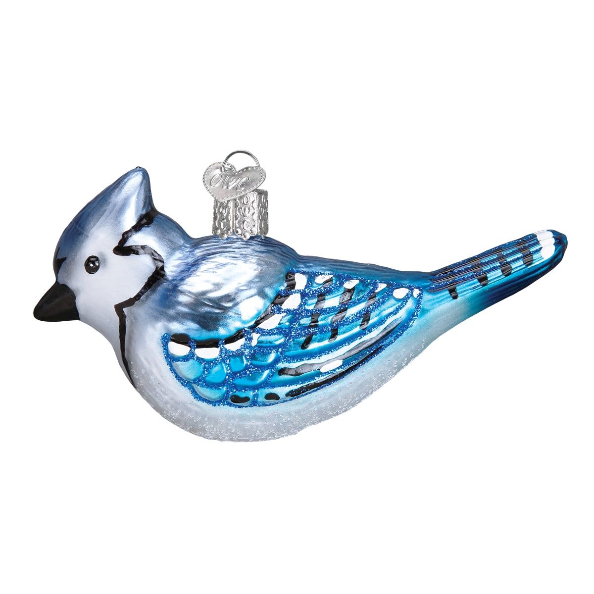 Hanging Bright Blue Jay Ornament