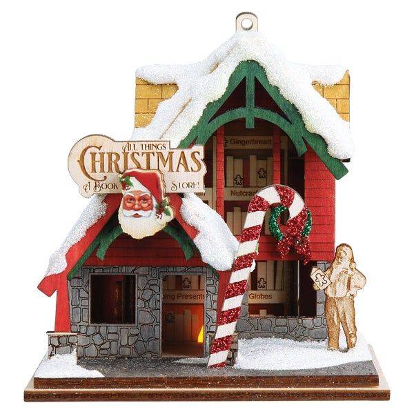 Ginger Cottage Christmas Book Store Ornament