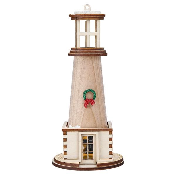Holiday Lighthouse Ginger Cottage Ornament