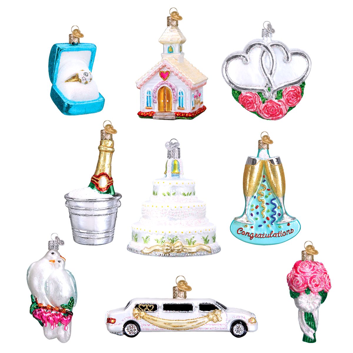 Just Married Collection Ornaments