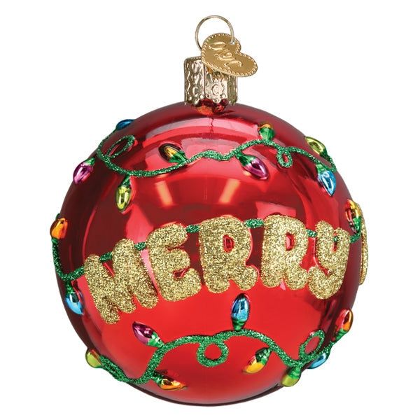 Merry &amp; Bright Round Ornament
