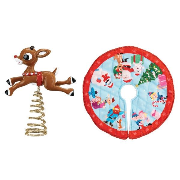 Mini Rudolph Tree Topper &amp; Skirt