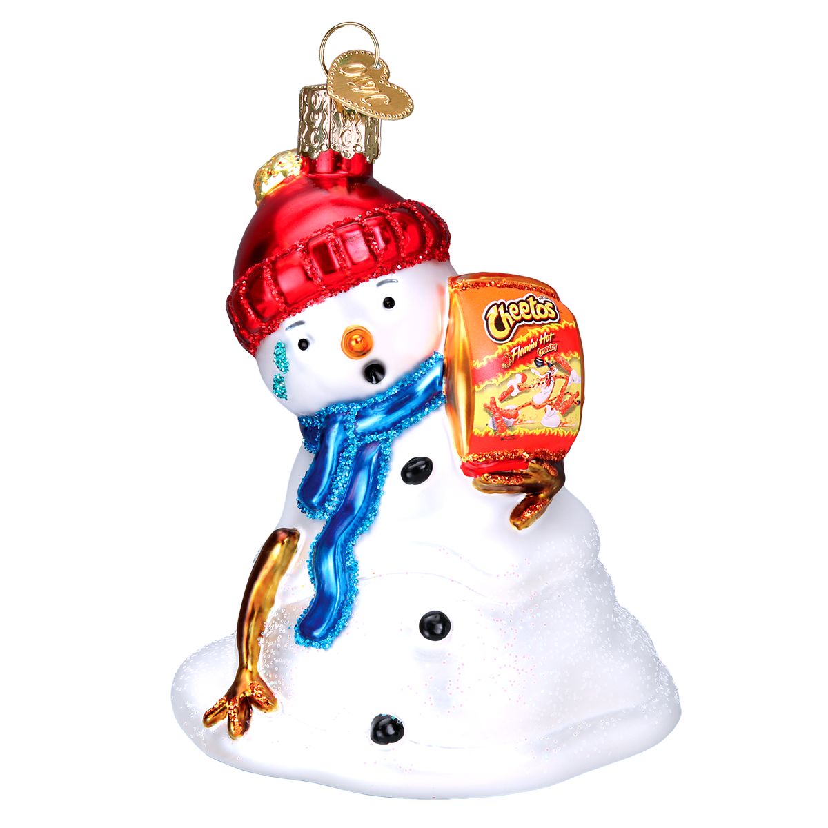 Flamin' Hot Cheetos Snowman Ornament