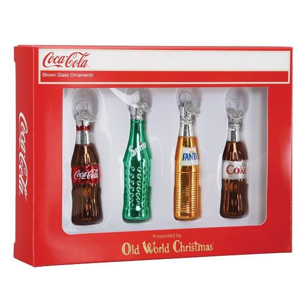 Coca-Cola Mini Beverage Ornament Setv