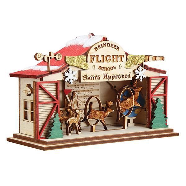 Reindeer Flight School Ornament
