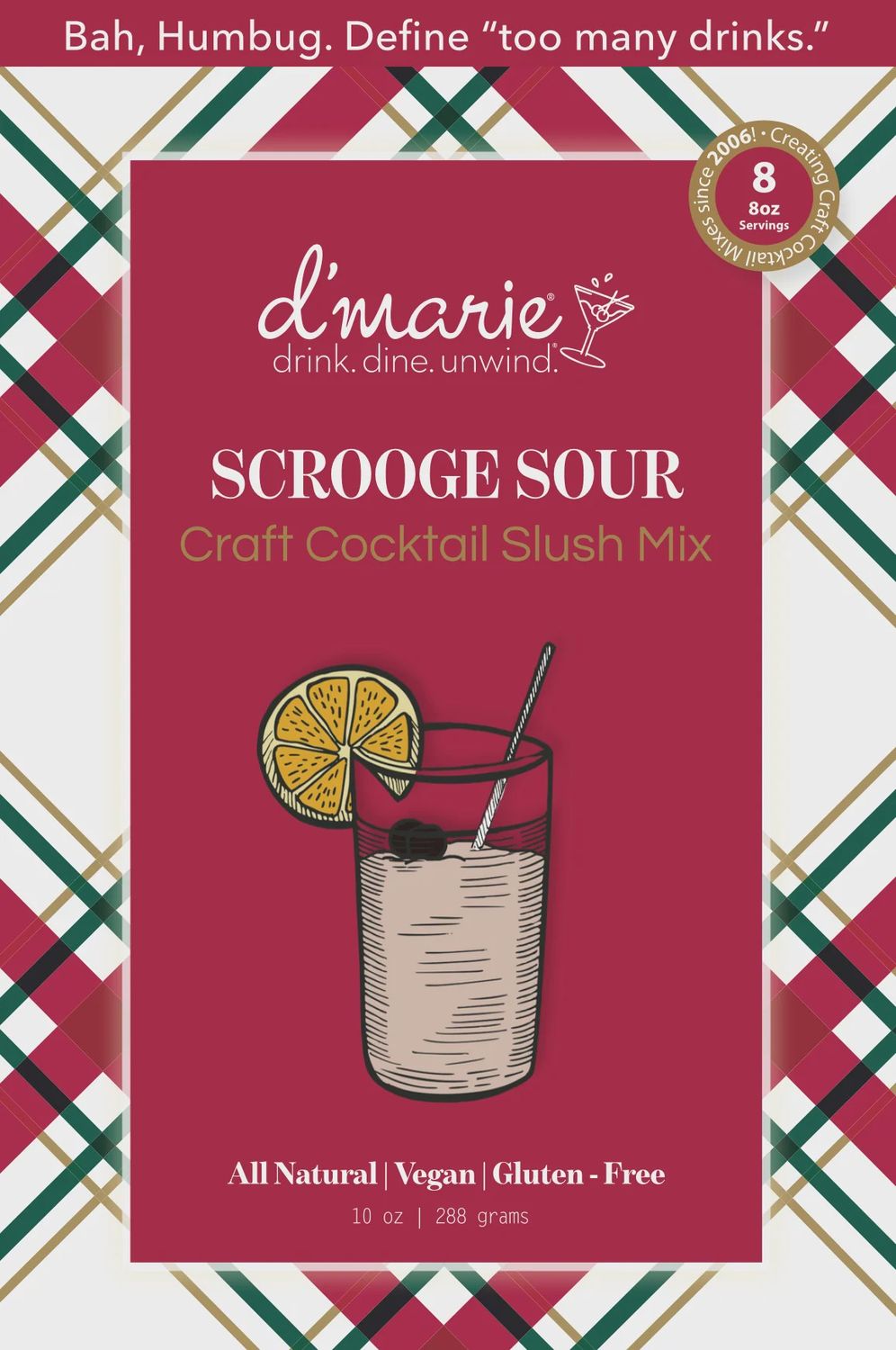 Xmas Cocktail Slush Mix Scrooge Sour