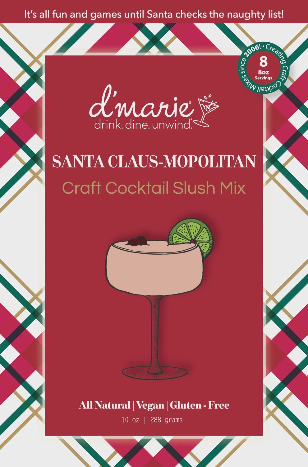 Xmas Cocktail Slush Mix Santa Claus-Mopolitan