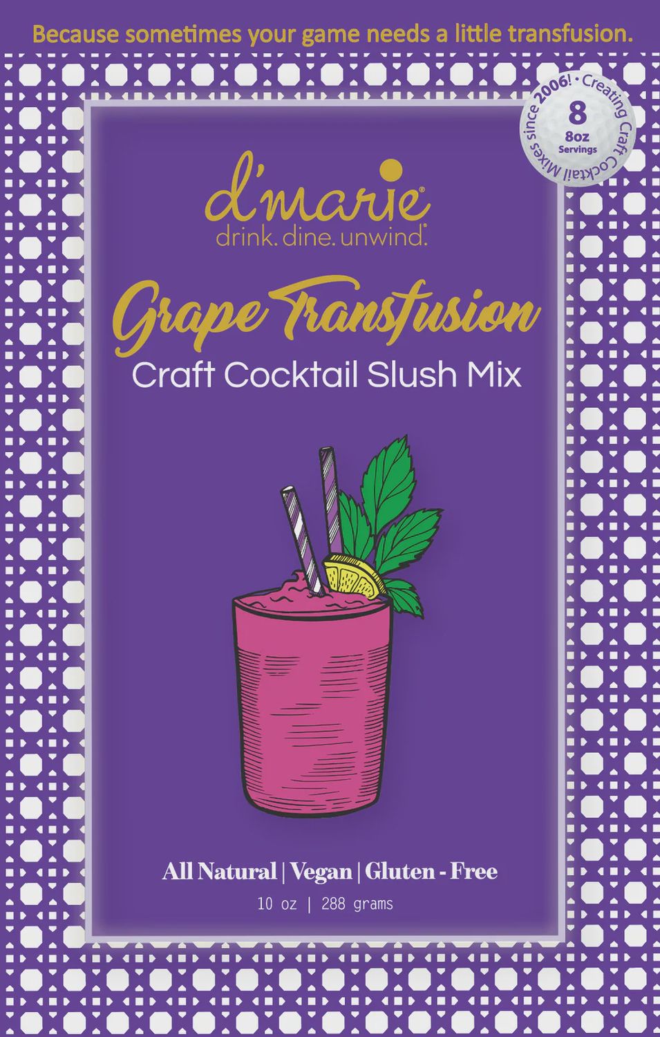 Cocktail Slush Mix Grape Transfusion