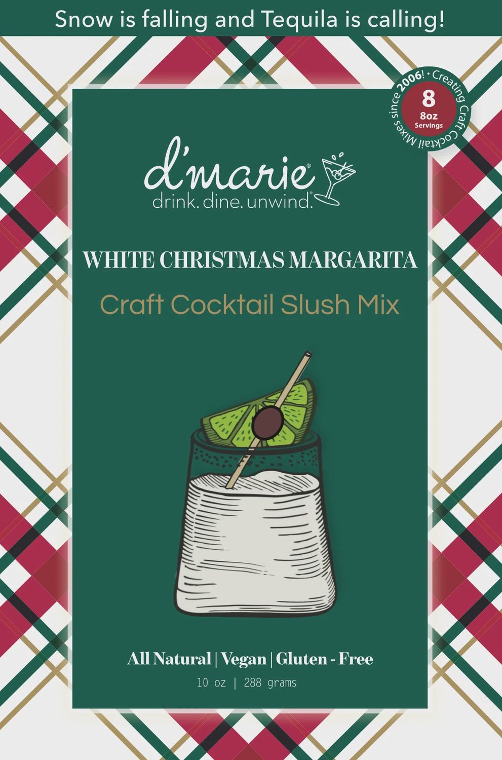 Xmas Cocktail Slush Mix White Christmas Margarita