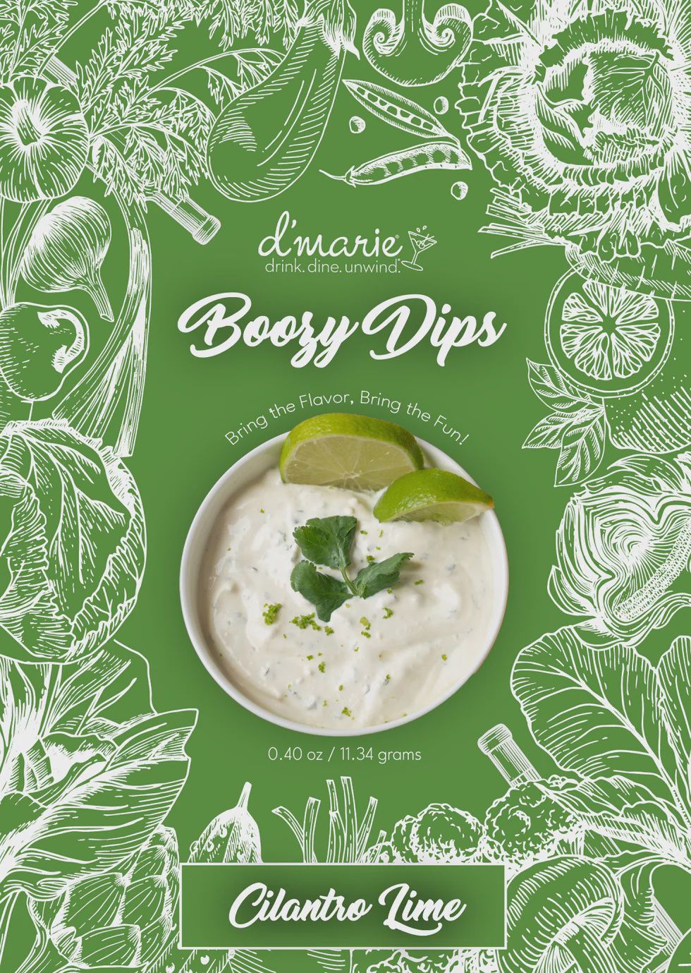Boozy Dip Cilantro Lime