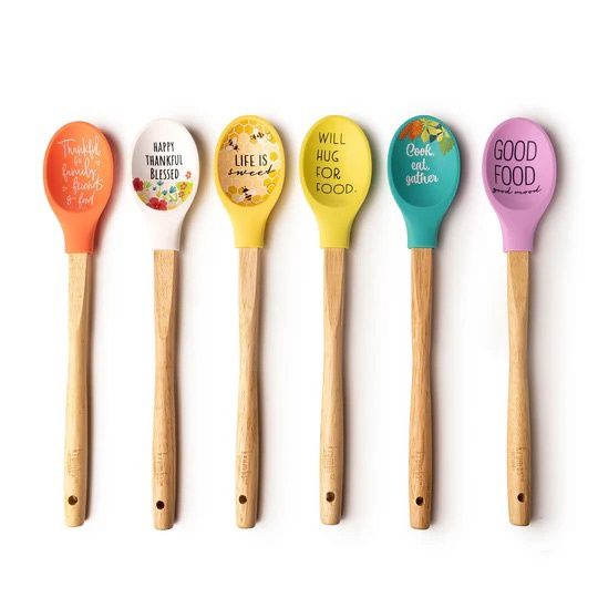Homemade Happiness Silicone Spoons 8 Styles Assorted