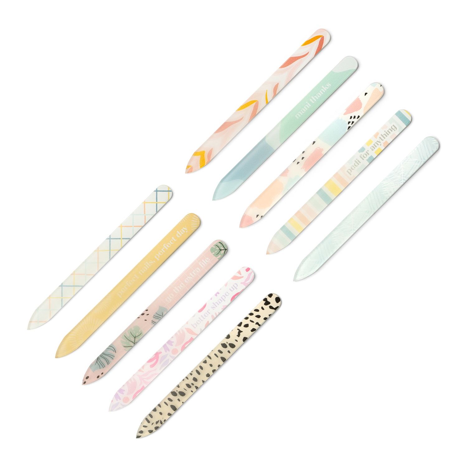 Better Shape Up Glass Nail File 10 Styles Assorted