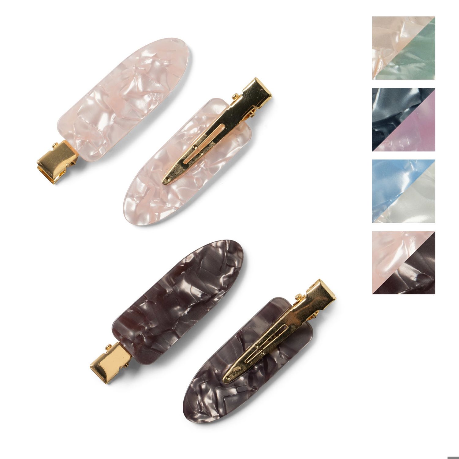 High Standards Creaseless Hair Clips 4pc 4 Styles