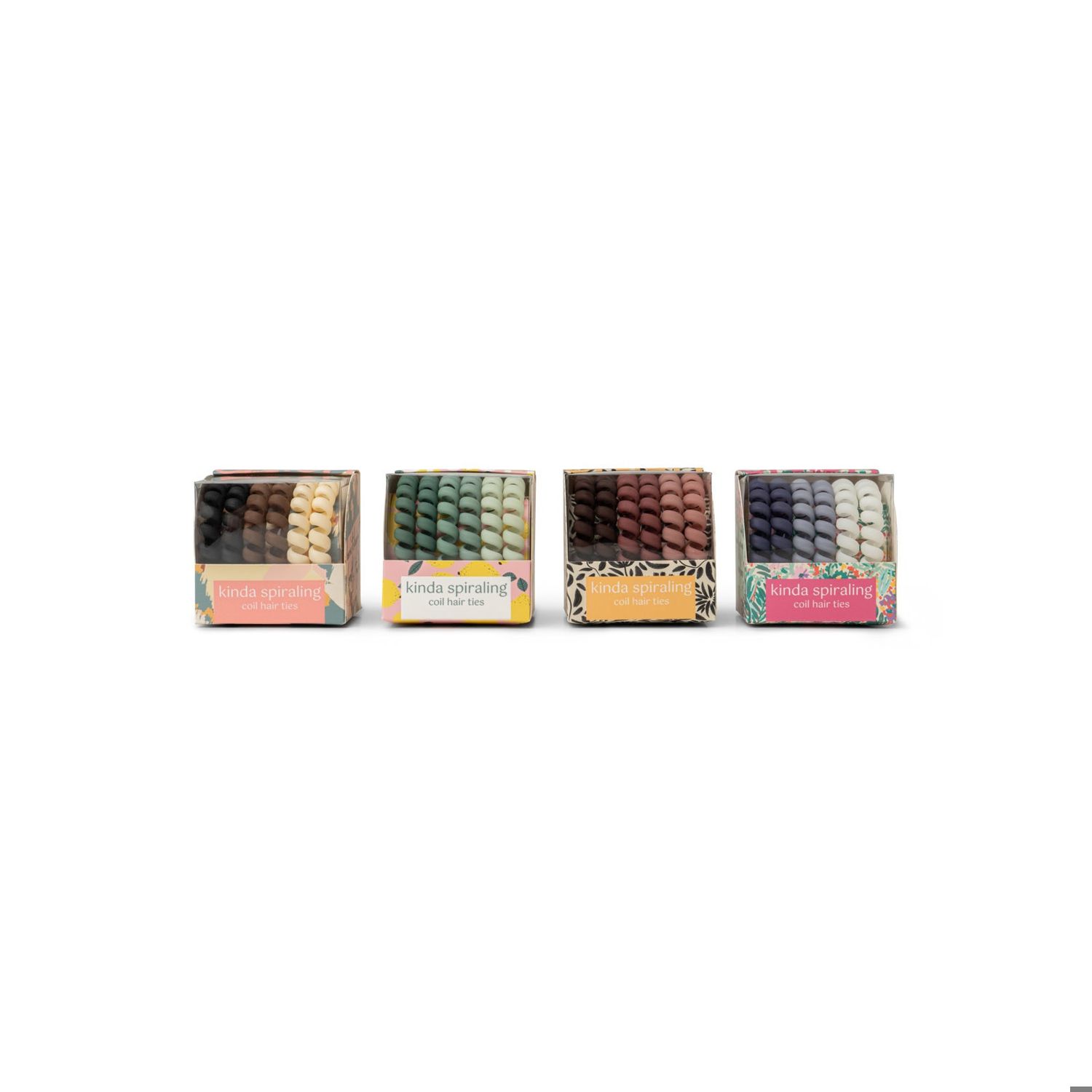 Kinda Spiraling Hair Ties 4 Styles Assorted