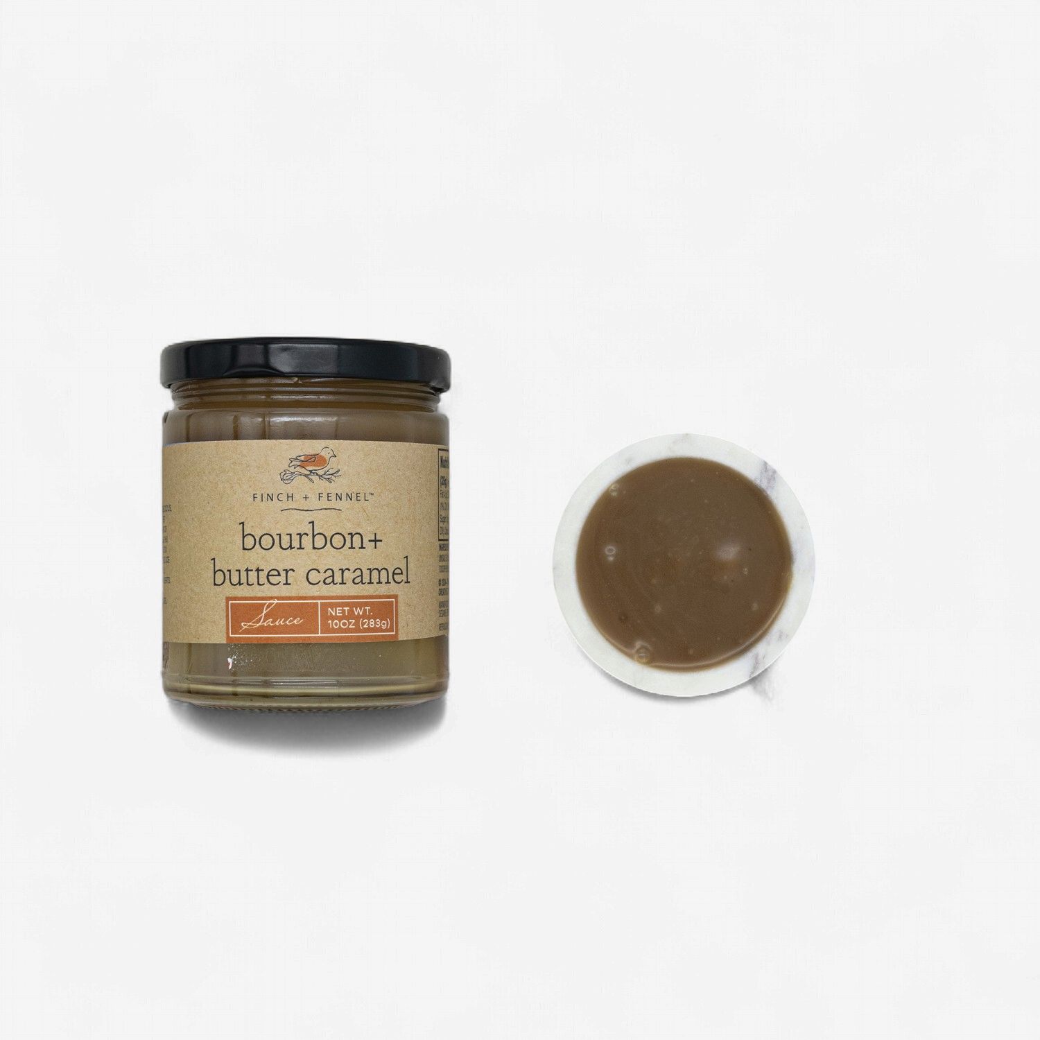 Finch + Fennel Bourbon Butter + Caramel Sauce