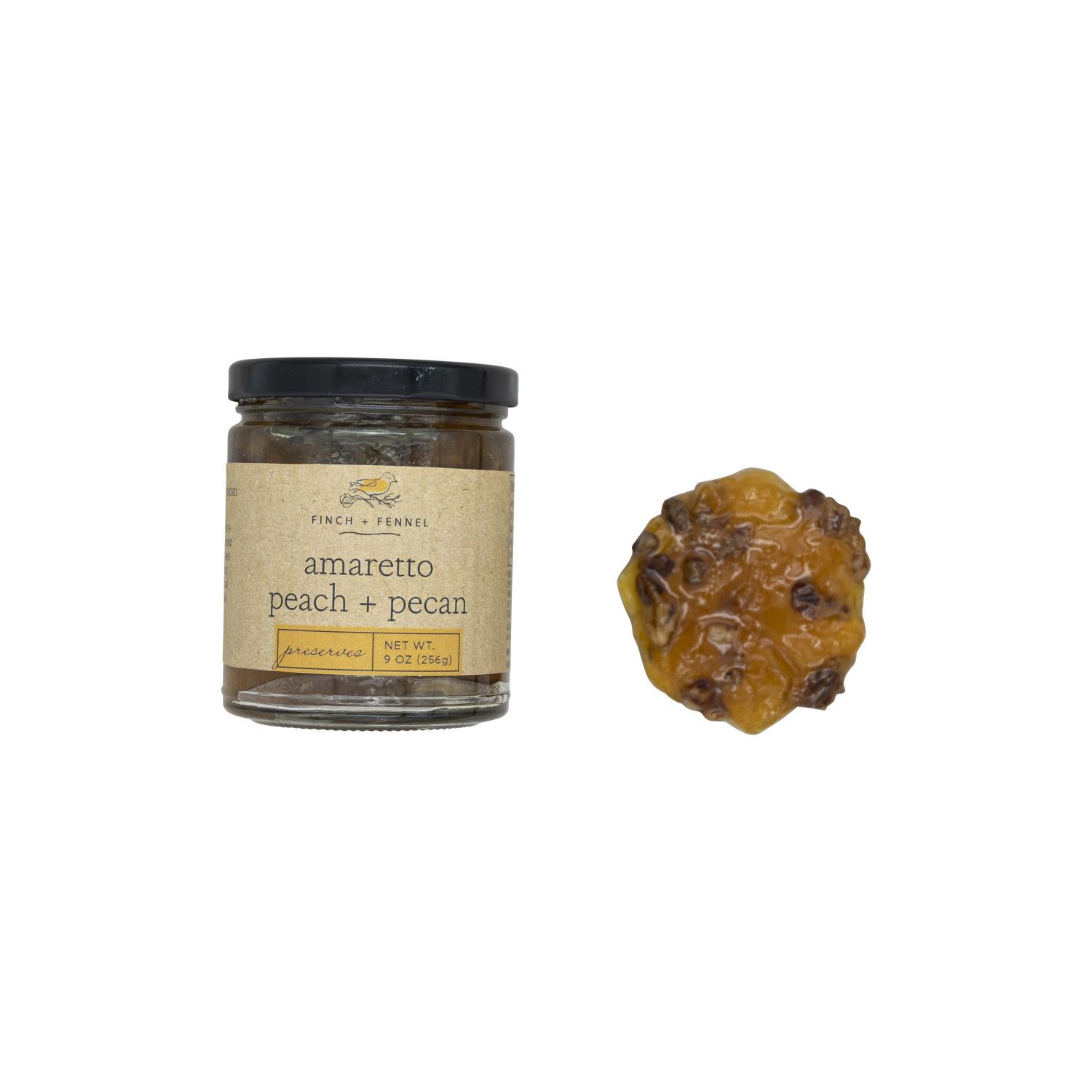 Finch + Fennel Amaretto Peach &amp; Pecan Preserves