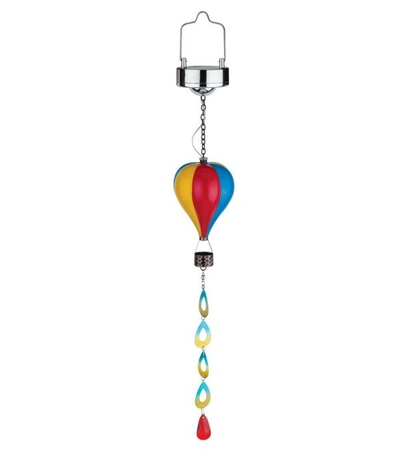 Mini Hot Air Balloon Solar Spinner Stripe