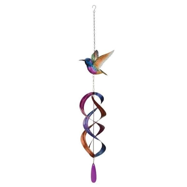 Hanging Wind Spinner Purple Coronet Hummingbird
