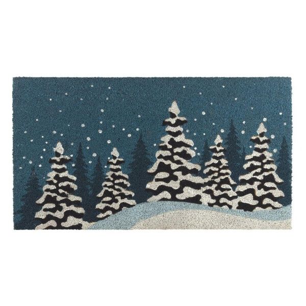 Coir Mat Winter Trees