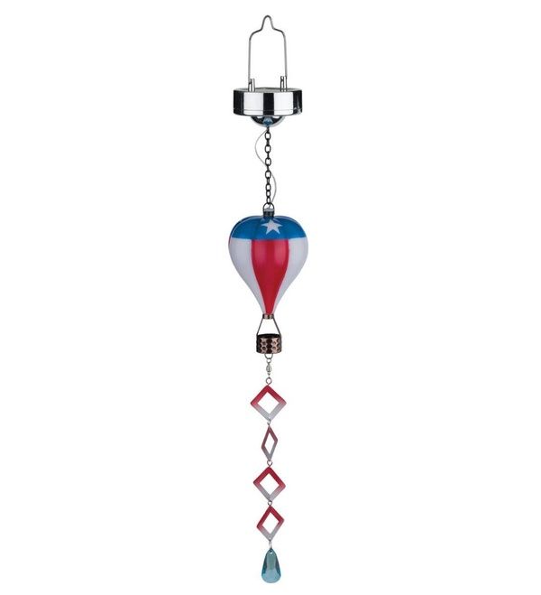 Mini Hot Air Balloon Solar Spinner Americana