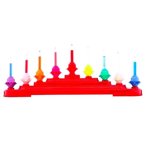 Holiday Splendor - Bubble Light Candolier - Red Base