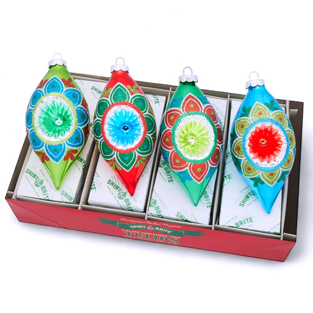 Holiday Splendor - 7" - Reflector Tulips - 4 Count Styles Assorted