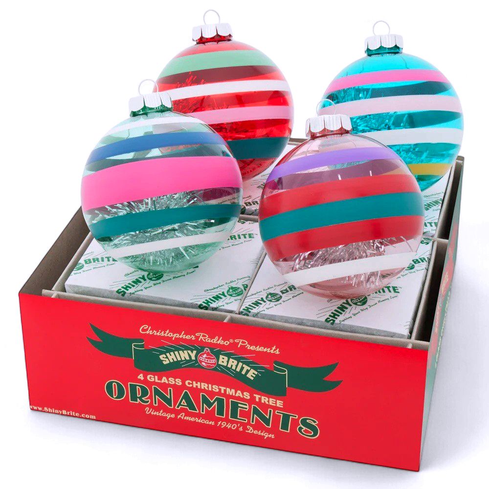 Vivid Vintage - 4 Count -  4" - Decorated Rounds 4 Styles Assorted