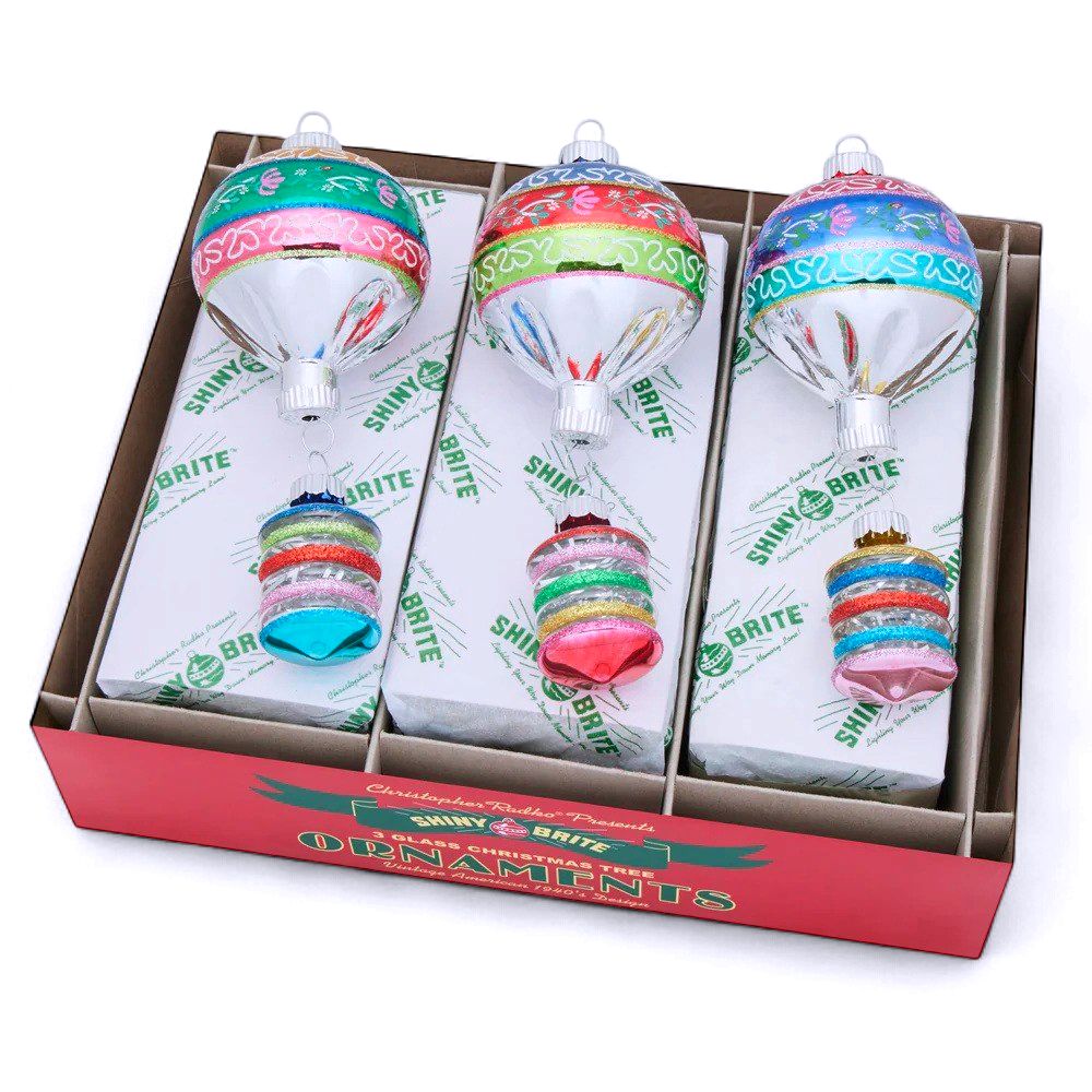 Christmas Confetti  3 Count  7" Decorated Shapes Styles Assorted