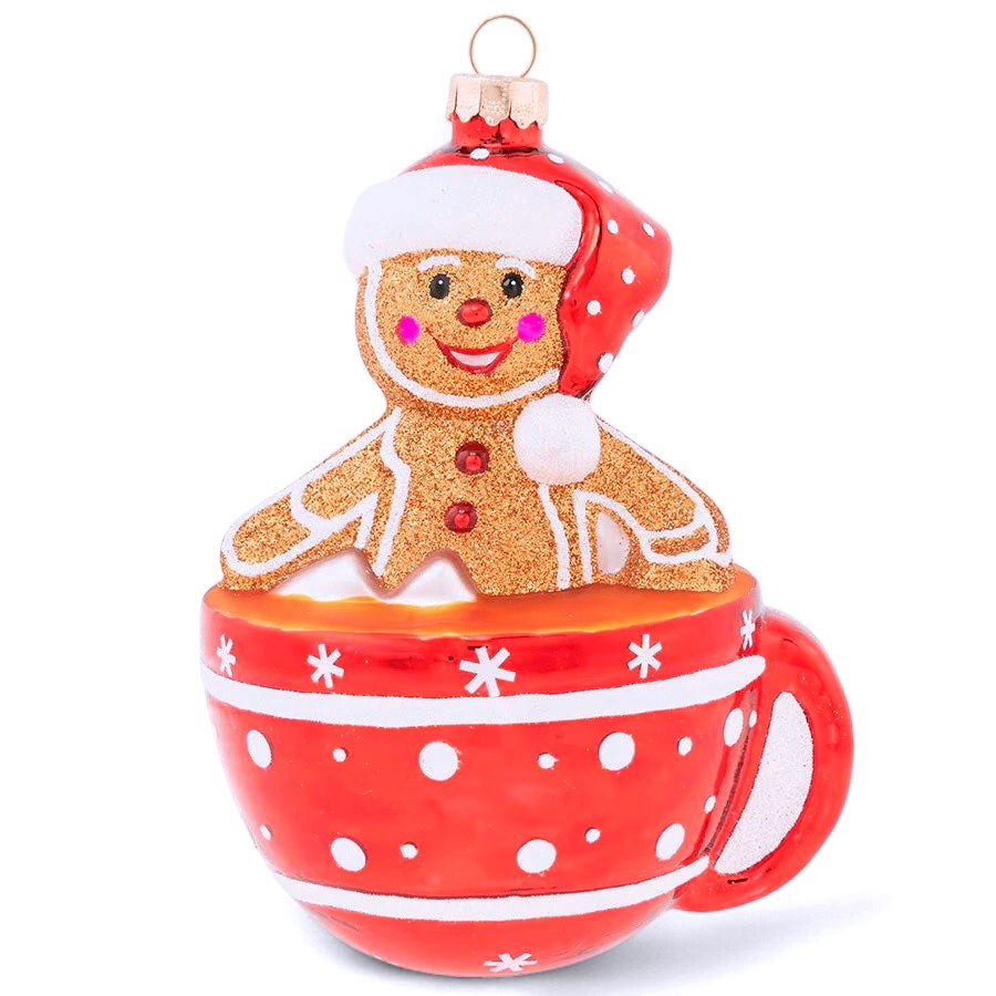 Gingerbread Man In Hot Cocoa Ornament