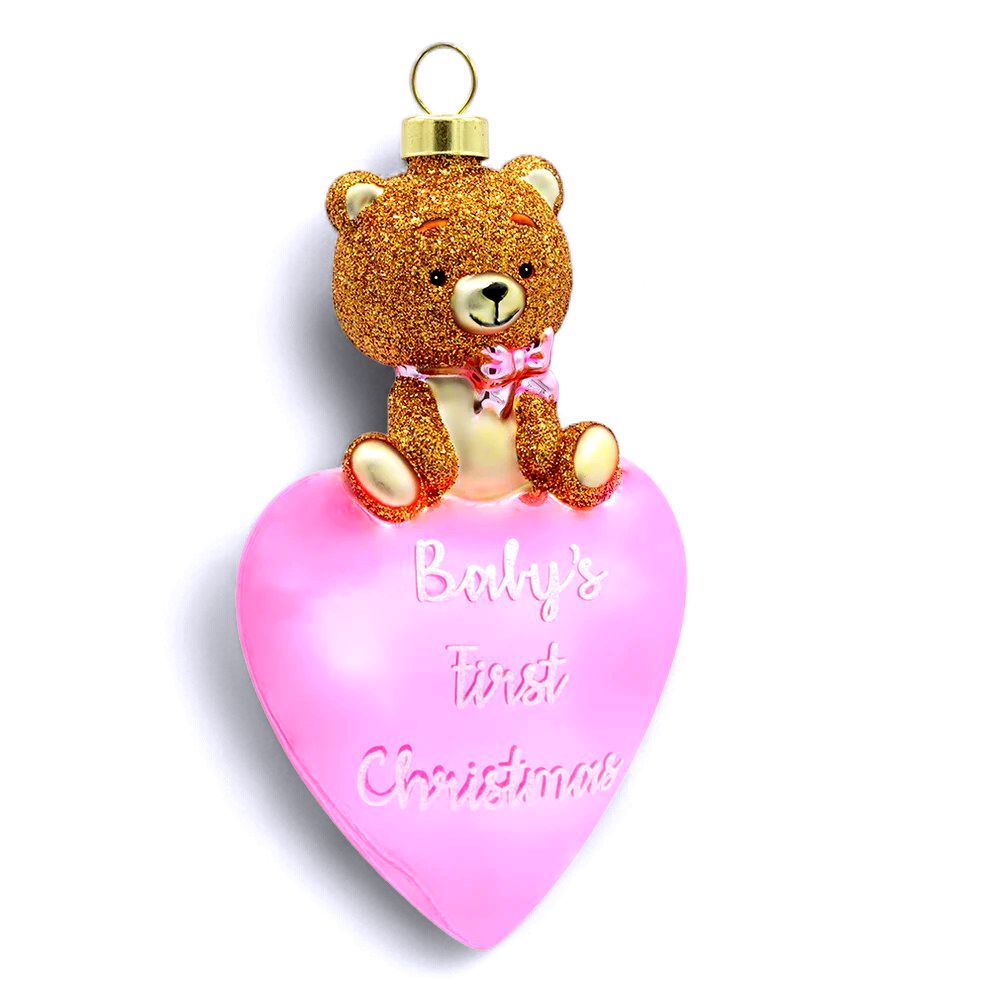 Baby Girl Bear Ornament