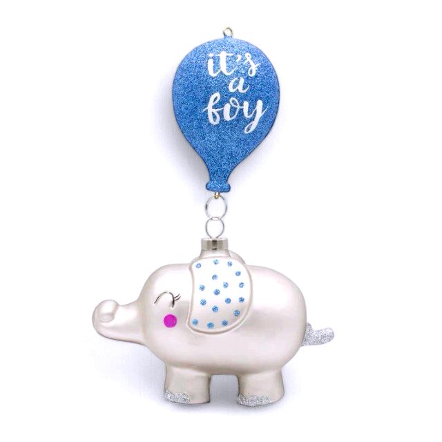 It's A Boy Elephant Ornament