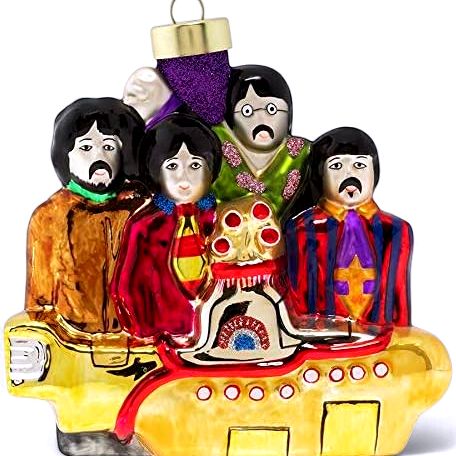 Yellow Submarine With The Beatles Ornament