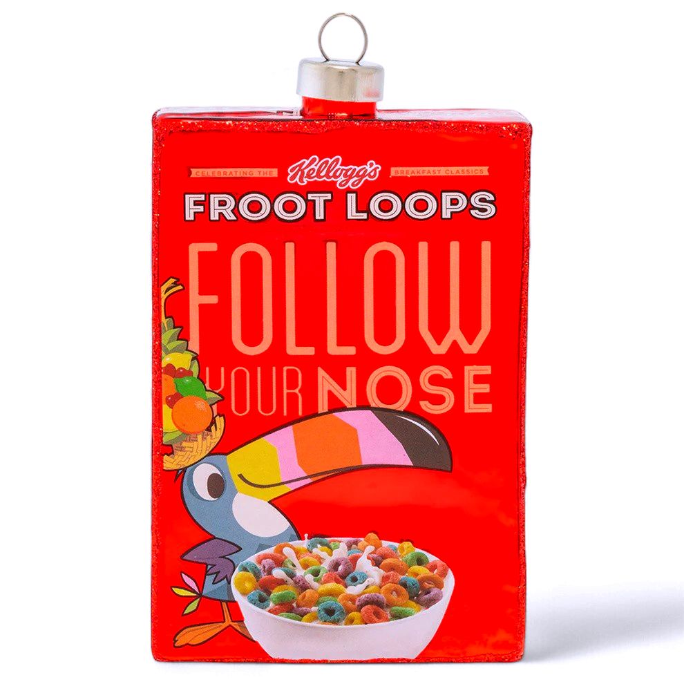 Froot Loops Vintage Cereal Box Ornamentament