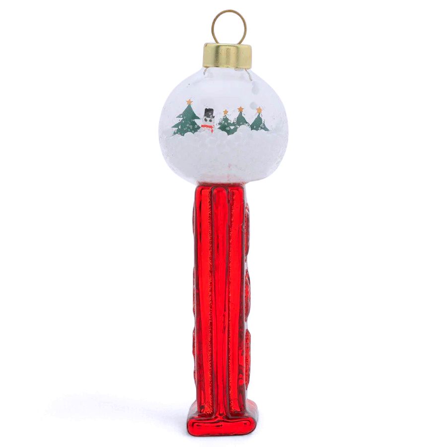Pez Snow Globe Ornament