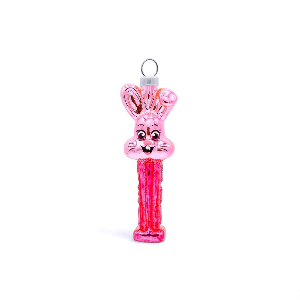Pink Easter Bunny Mini Pez Dispenser Ornament