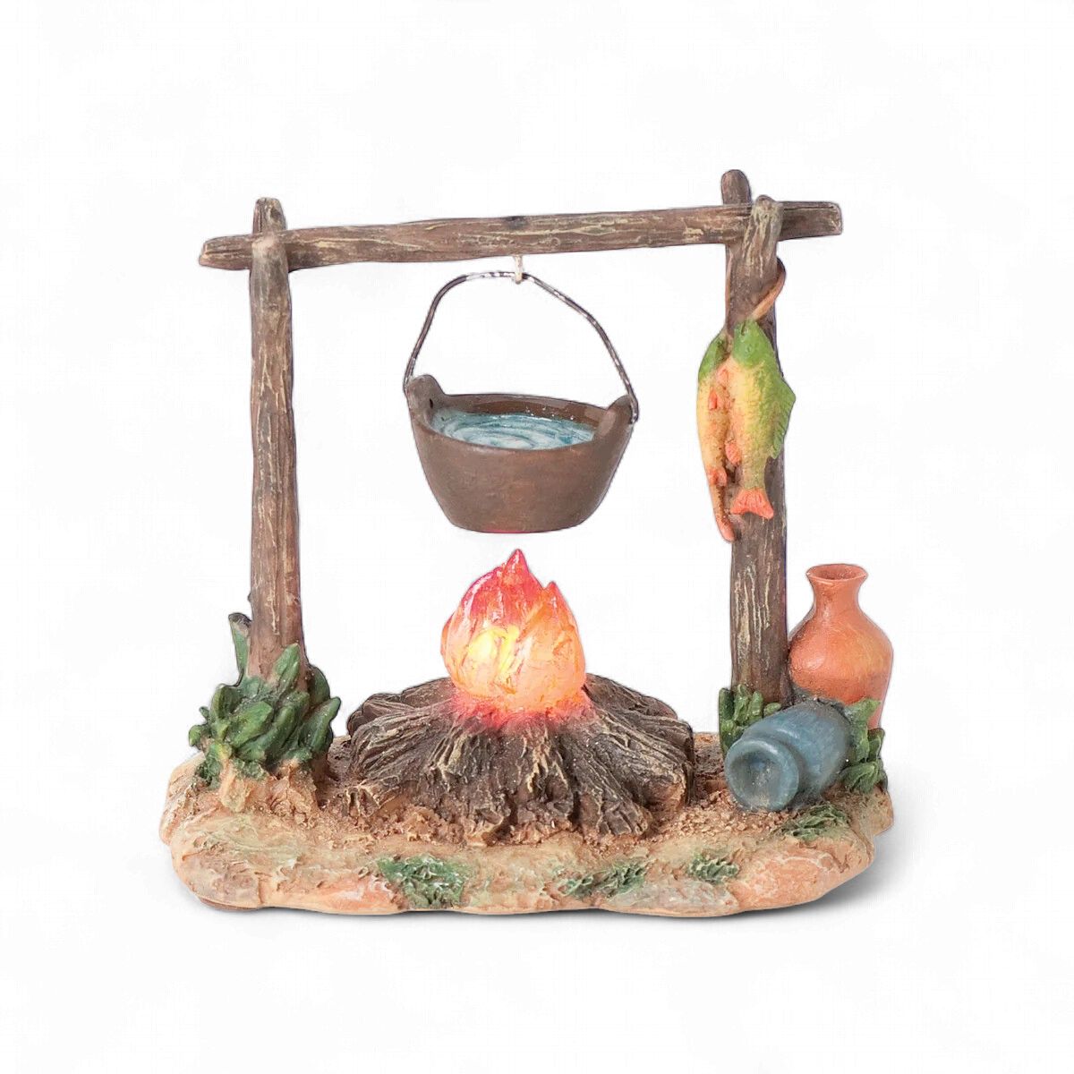 Led Lit Campfire Fontanini 5" Scale