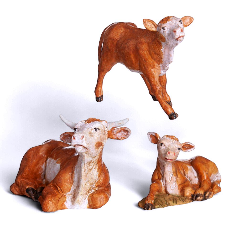 Ox Family -3Pc Set - Fontanini 5" Scale