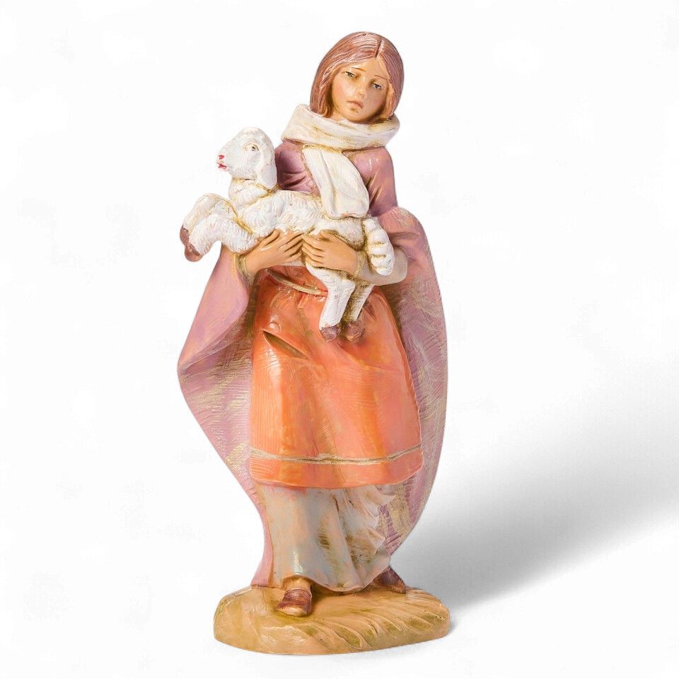 Emma Shepherdess With Lamb Fontanini 5" Scale